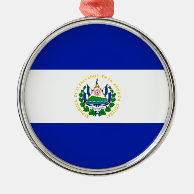 El Salvador Metal Ornament (Front)