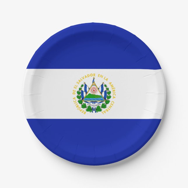El Salvador Paper Plate (Front)