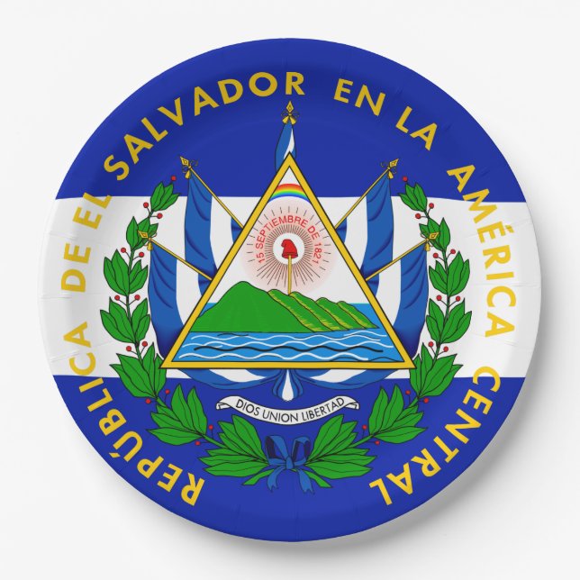El Salvador Paper Plate (Front)