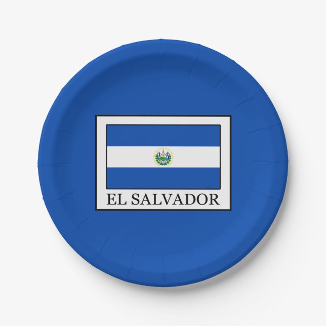 El Salvador Paper Plate (Front)