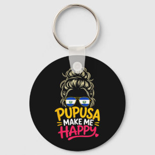 El Salvador Pupusa Mum Salvadoran Girl Pupusas Key Ring