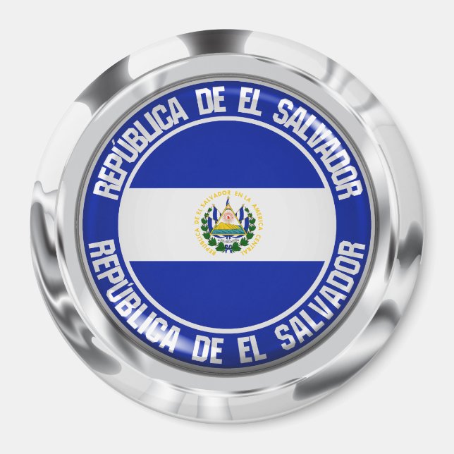 El Salvador Round Emblem Magnet (Front)