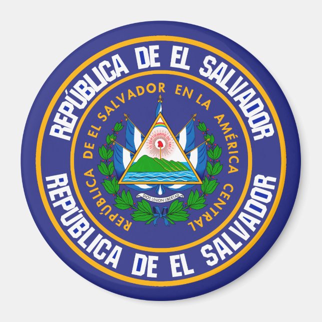 El Salvador Round Emblem Magnet (Front)