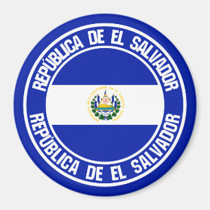 El Salvador Round Emblem Magnet