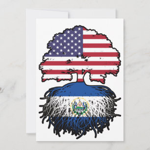 El Salvador Salvadoran American USA Tree Roots Invitation