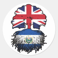 El Salvador Salvadoran British UK Tree Roots Flag