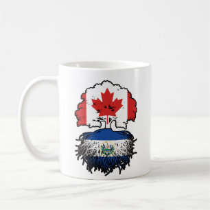 El Salvador Salvadoran Canadian Canada Tree Roots Coffee Mug