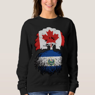 El Salvador Salvadoran Canadian Canada Tree Roots Sweatshirt