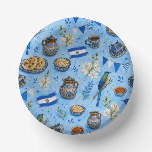 El Salvador Salvadoran Party Pattern Paper Plate