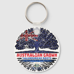 El Salvador Salvadorean Australian Australia Flag Key Ring