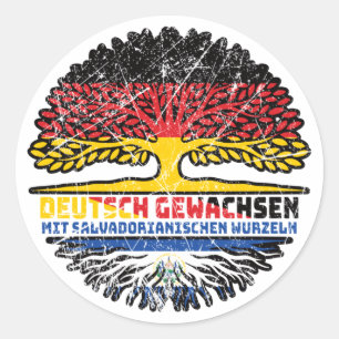El Salvador Salvadorianisch Deutsch Deutschland Classic Round Sticker