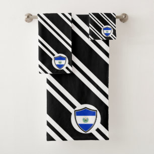 El Salvador shield flag bath towel set