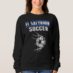 El Salvador Soccer Ball In Net Salvadorean Footbal Sweatshirt