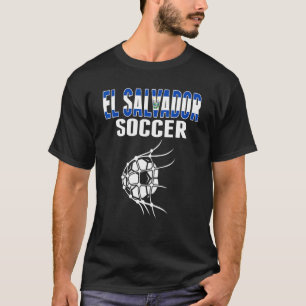 El Salvador Soccer Ball In Net Salvadorean Footbal T-Shirt