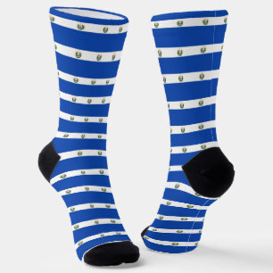 El Salvador Socks, patriotic Salvador Flag fashion Socks