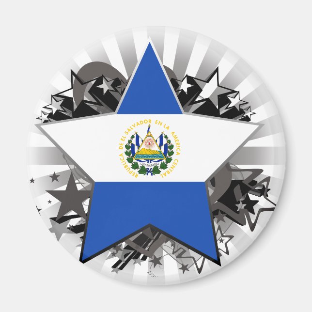 El Salvador Star Magnet (Front)