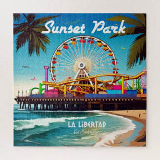 El Salvador Sunset Park Travel Vintage Retro  Jigsaw Puzzle