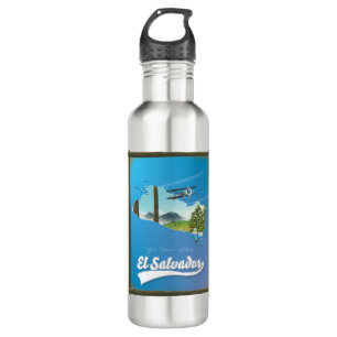 El Salvador Travel map 710 Ml Water Bottle
