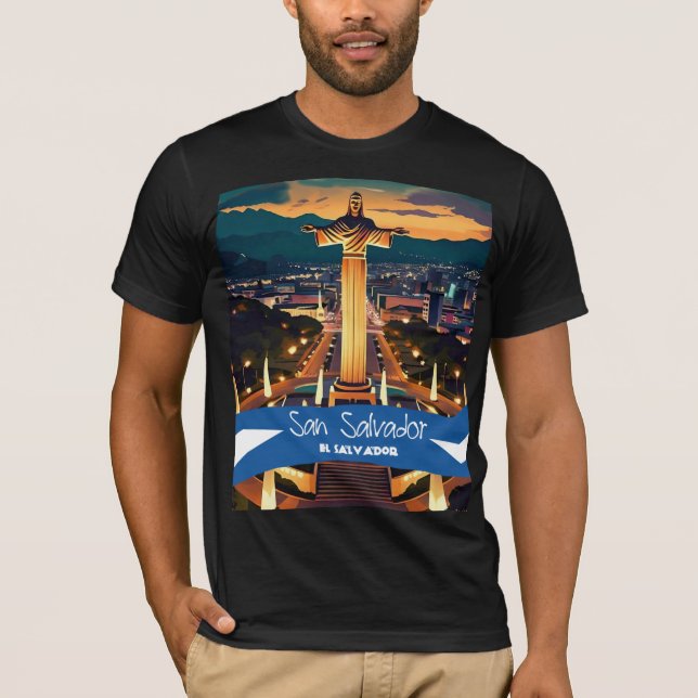El Salvador Travel Vintage Poster San Salvador T-Shirt (Front)