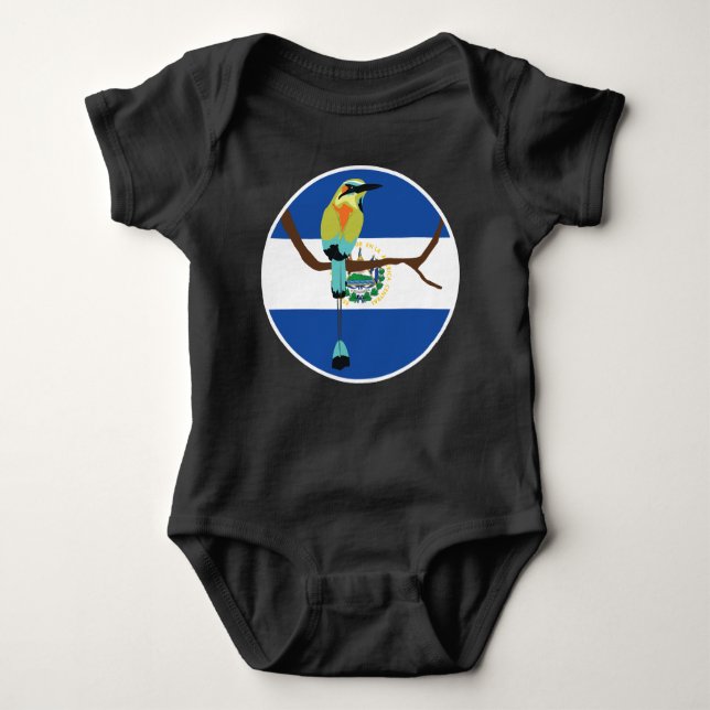 El Salvador Turquoise-browed motmot Torogoz Baby Bodysuit (Front)
