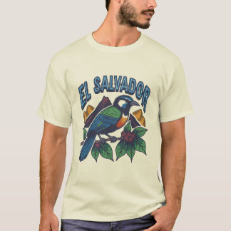El Salvador – Vintage Motmot Bird & Cultural Herit T-Shirt
