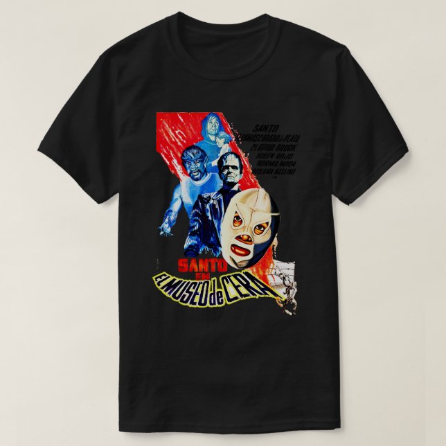 El Santo en El Museo de Cera The Wax Museum 1963 T-Shirt (Design Front)