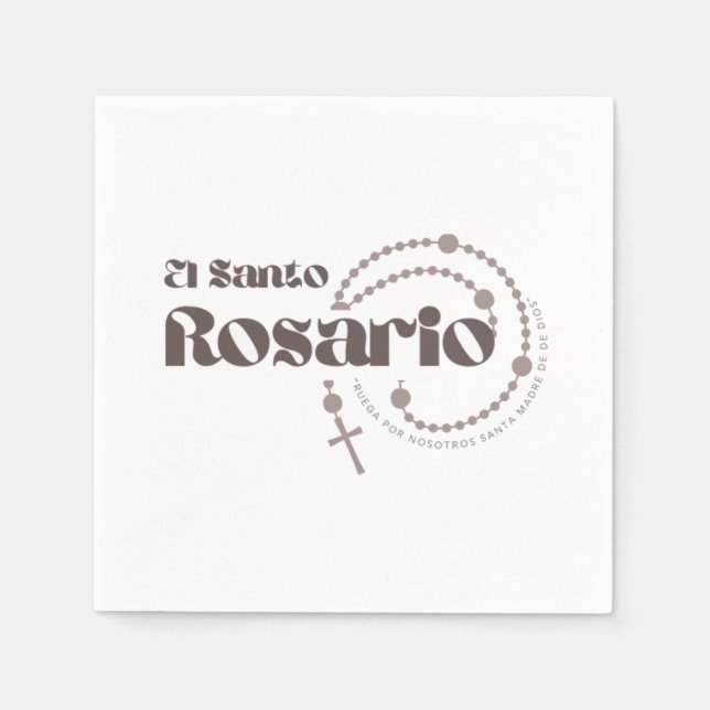 El Santo Rosario Napkin (Front)
