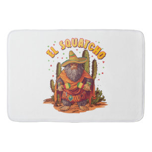 El Squatcho Bigfoot with Maraca, Sombrero and Ponc Bath Mat