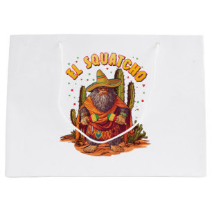 El Squatcho Bigfoot with Maraca, Sombrero and Ponc Large Gift Bag