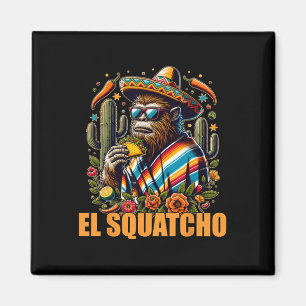 El Squatcho Cinco De Mayo Western Bigfoot Funny Sa Magnet