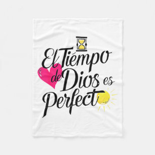 El Tiempo De Dios Es Perfecto Frase Cristiana Fleece Blanket