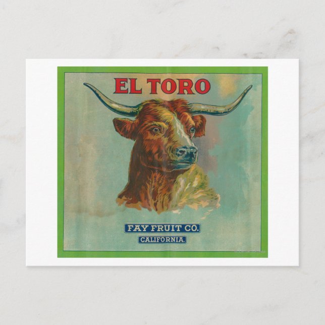 El Toro Orange Label Postcard (Front)