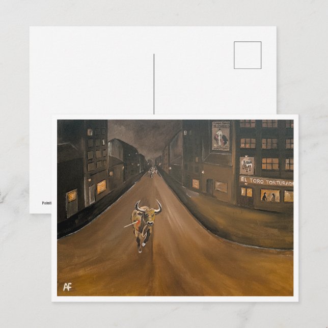 El Toro Torturado Painting by Alfred Fox Postcard (Front/Back)