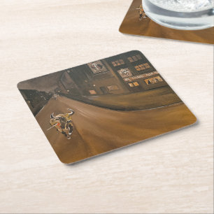 El Toro Torturado Painting by Alfred Fox Square Paper Coaster