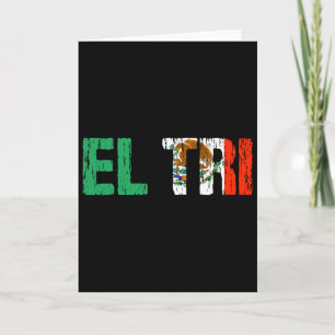 El Tri Mexico Soccer Fan Futbol Distressed Flag Gi Card