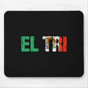 El Tri Mexico Soccer Fan Futbol Distressed Flag Gi Mouse Pad