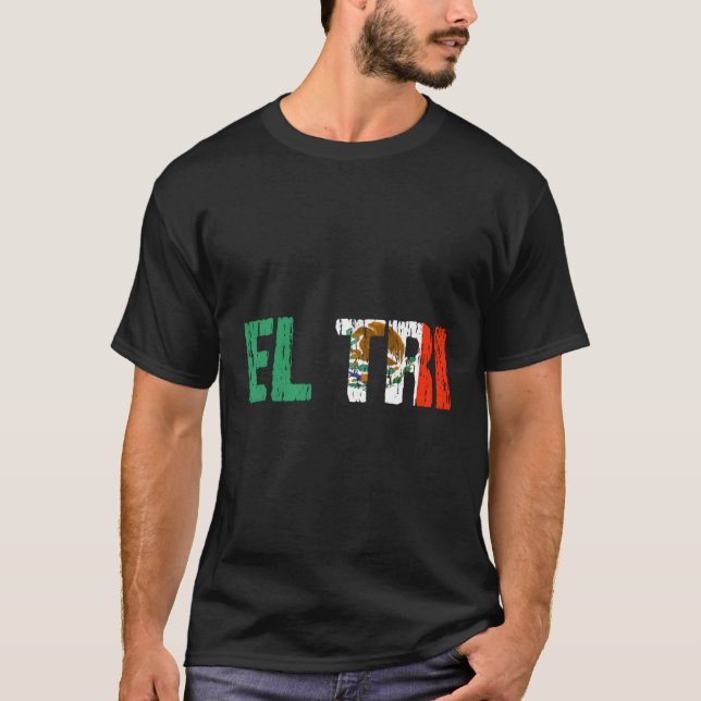 El Tri Mexico Soccer Fan Futbol Distressed Flag Gi T-Shirt (Front)