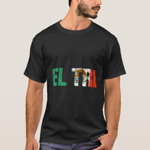 El Tri Mexico Soccer Fan Futbol Distressed Flag T-Shirt