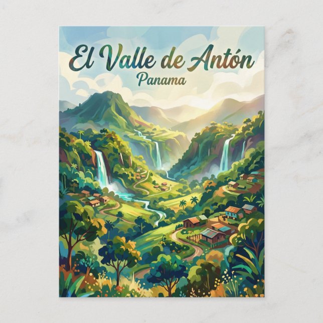 El Valle de Antón Panama Postcard (Front)