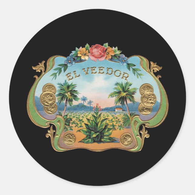 El Veedor Classic Round Sticker (Front)