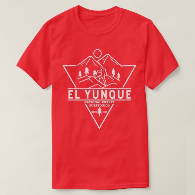El Yunque National Forest Puerto Rico Badge T-Shirt (Design Front)