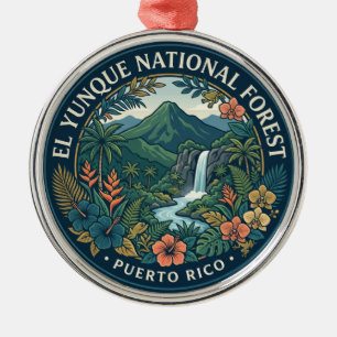 El Yunque National Forest Puerto Rico Metal Ornament