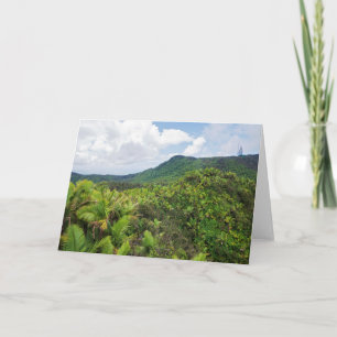 El yunque rainforest and communications tower card
