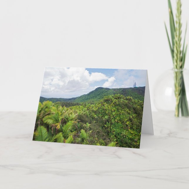 El yunque rainforest and communications tower card (Front)