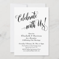 Elaborate Celebrate with Us! Simple White