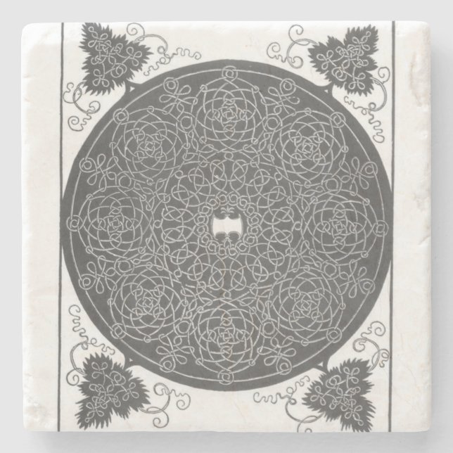 Elaborate Knot Pattern (by Albrecht Dürer) Stone Coaster (Front)