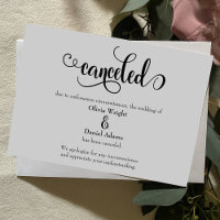 Elaborate Script Cancelled Wedding Announcement