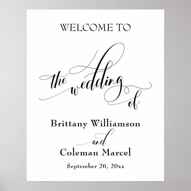 Elaborate Typography Simple The Wedding Of Poster (Front)