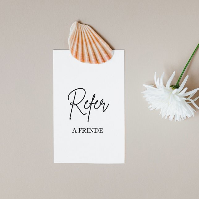 Elagant Modern white and black  Referral Card (Creator Uploaded)