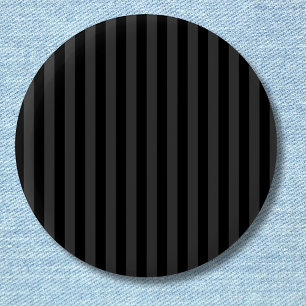 Elagnat Black & Smoky Black Vertical Stripes 6 Cm Round Badge